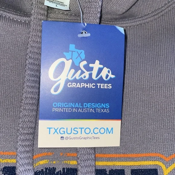 NWT Gray Hoodie Sweatshirt Size L - Picture 4 of 6